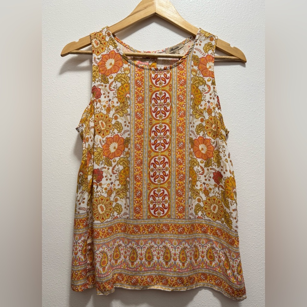 Bohemian Floral Sleeveless Top